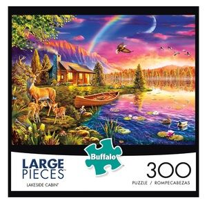 Buffalo 300 Piece Puzzle-Lakeside Cabin